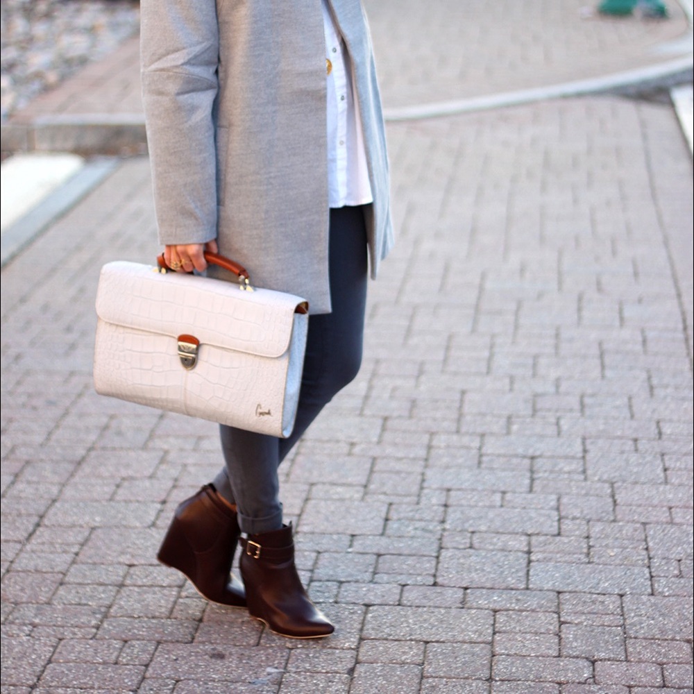 Snake emBossed Satchel